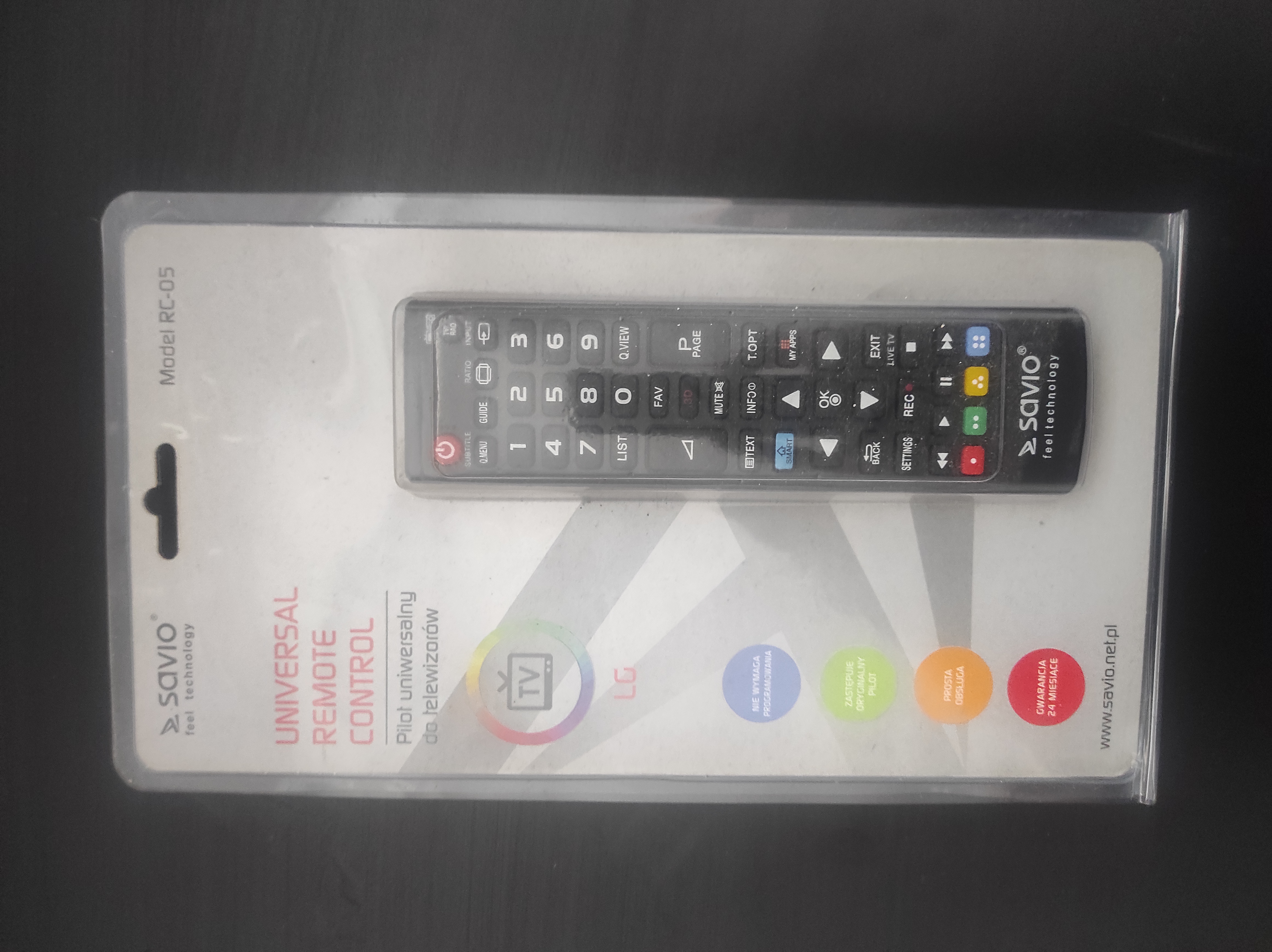 Pilot uniwersalny Savio RC-05 do telewizorów LG